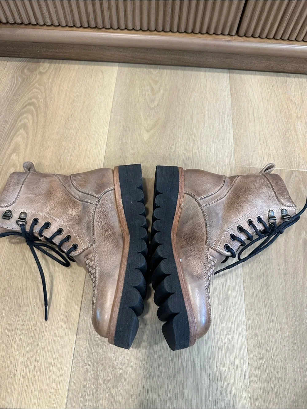 BED STU Boots ELISHA II Leather Combat ICICLE  Size 6.5
